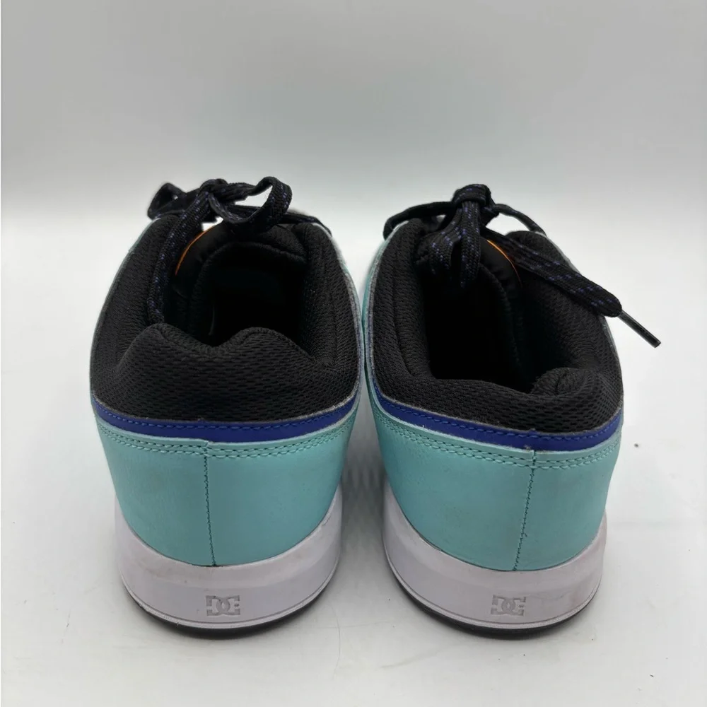 DC Men's Sneakers in Black, Aqua, and Orange